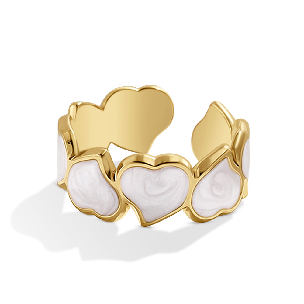 ENAMEL HEART RING