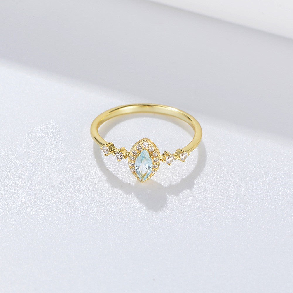 BLUE TOPAZ BRIDGRTON RING