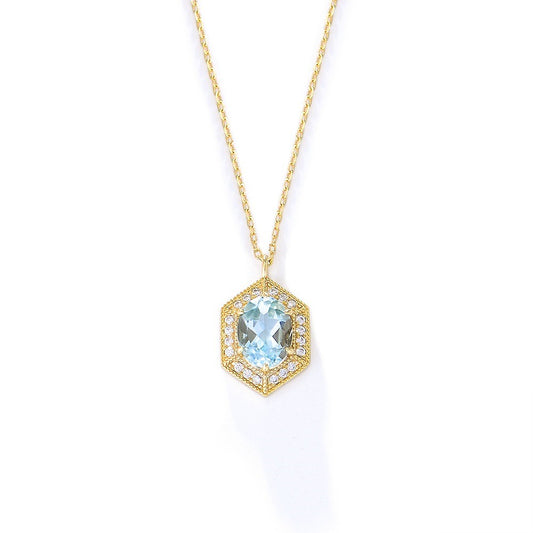 BLUE TOPAZ BRIDGERTON NECKLACE