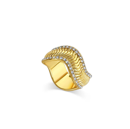 SNAKE ICED OUT RING